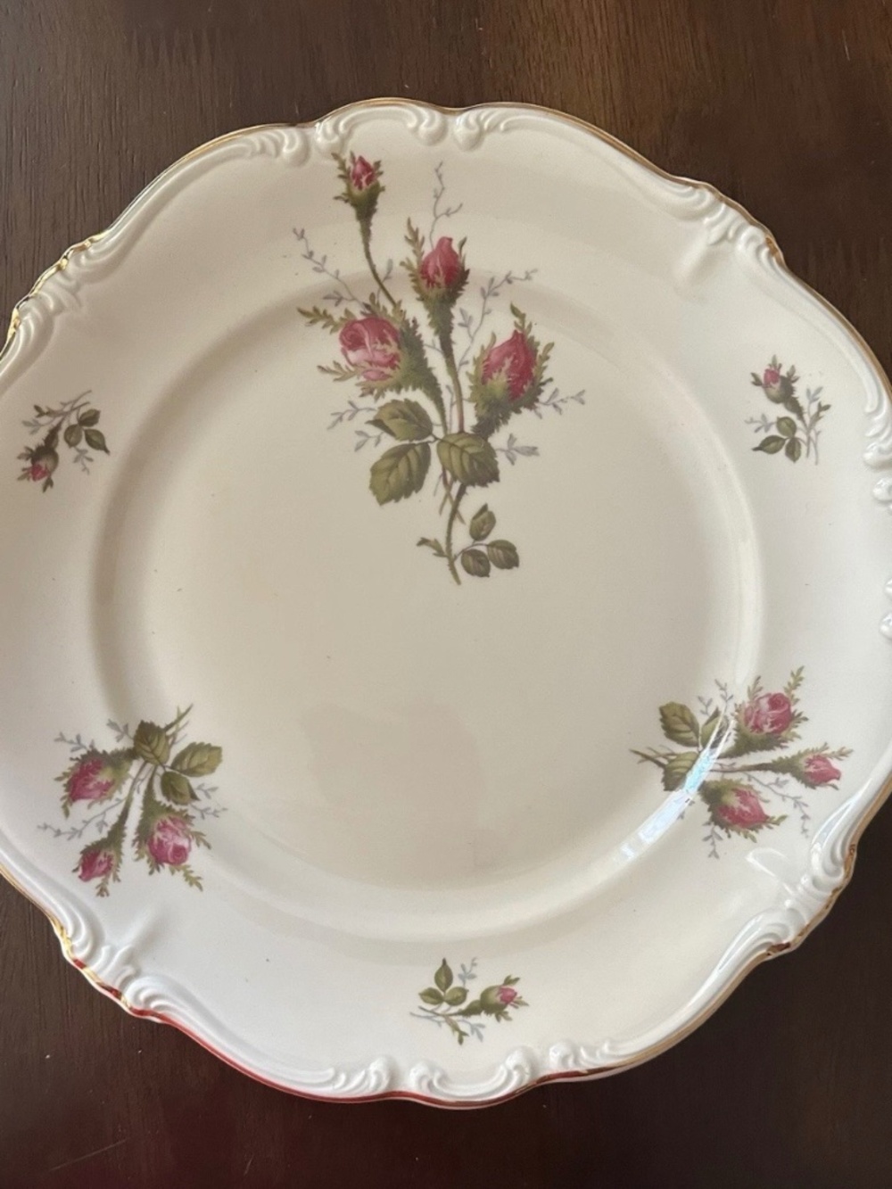 Rosenthal German China Pompadour Moss Rose Dinner Plate